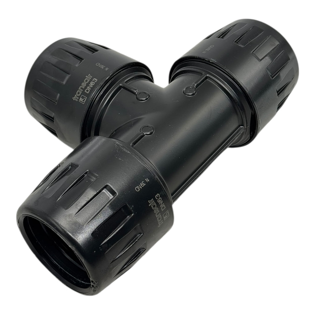 Parker Transair 6604 63 00 T-Stück DN63 Rohrverbinder PE-Fitting Druckluft