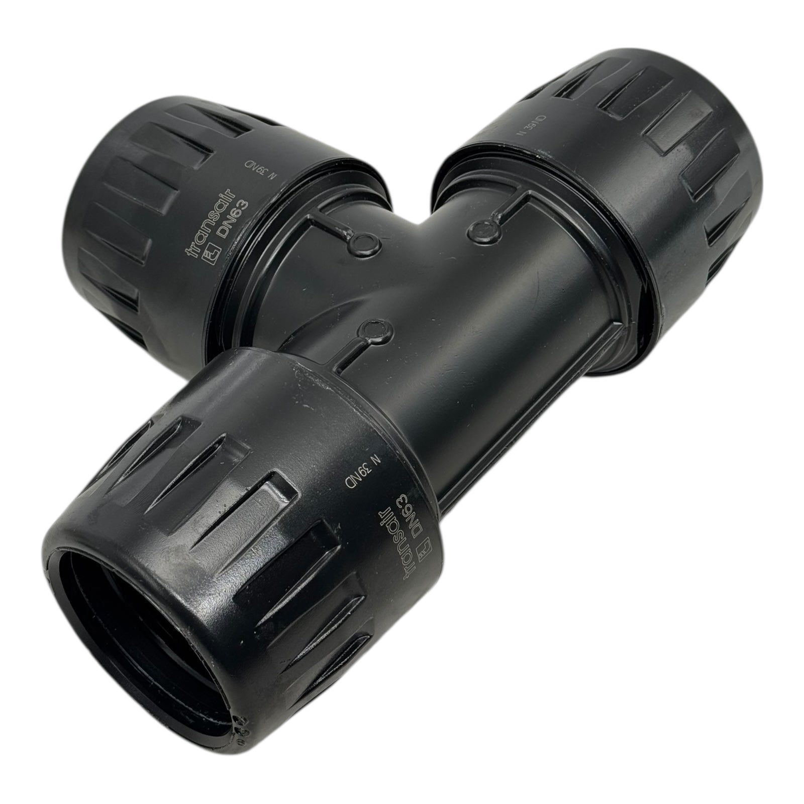 Parker Transair 6604 63 00 T-Stück DN63 Rohrverbinder PE-Fitting Druckluft