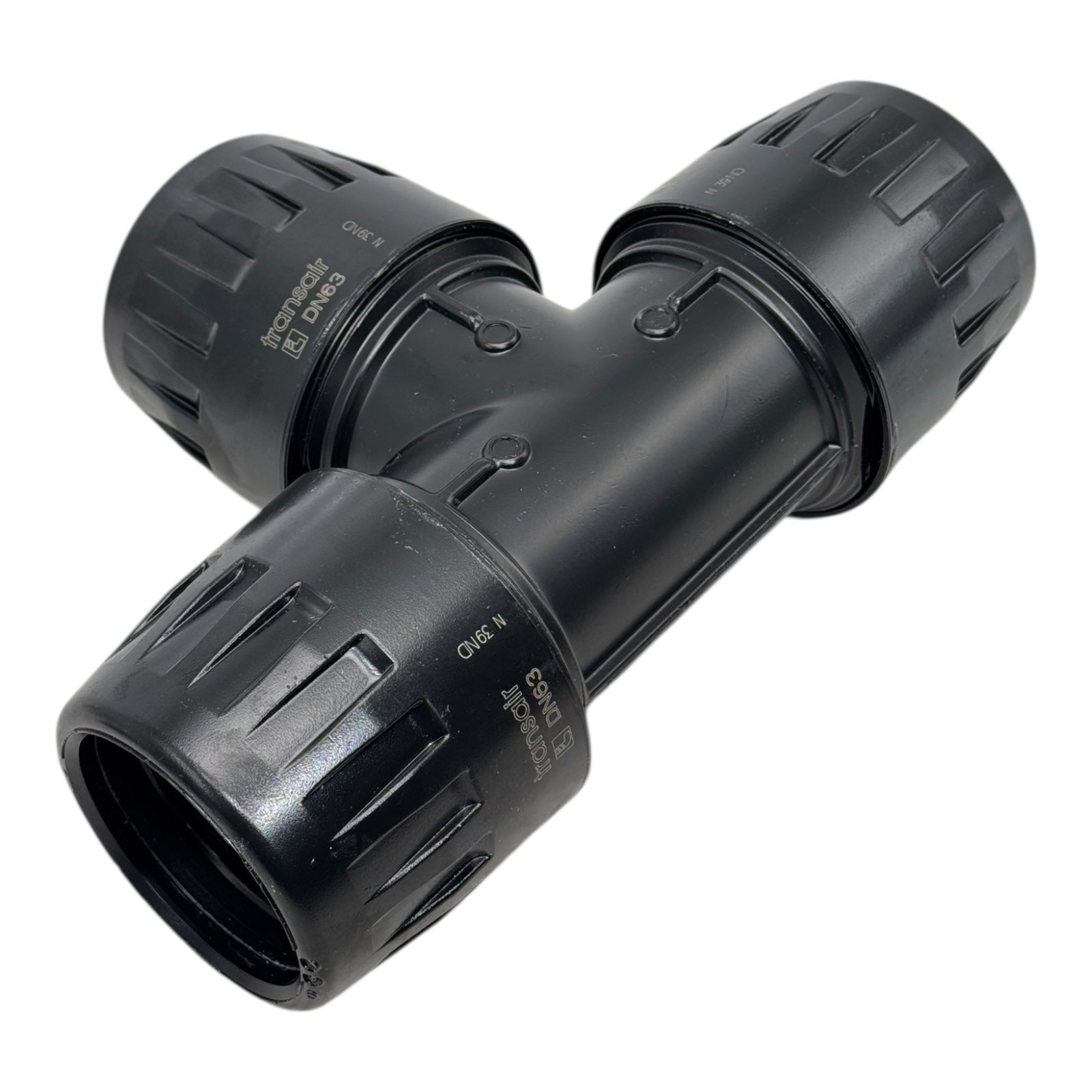 Parker Transair 6604 63 00 T-Stück DN63 Rohrverbinder PE-Fitting Druckluft