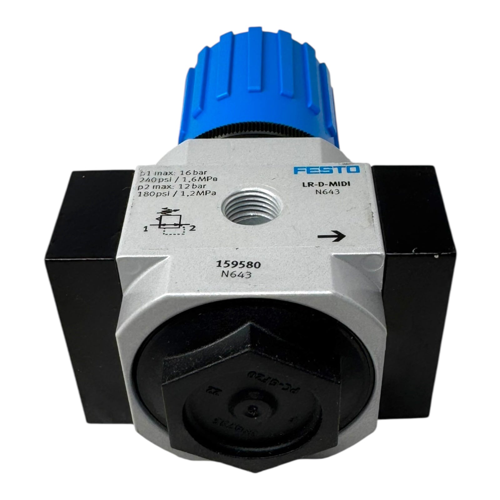 FESTO 159580 Druckregler LR-3/8-D-MIDI + Manometer 8003639 PAGN-40-16-G1