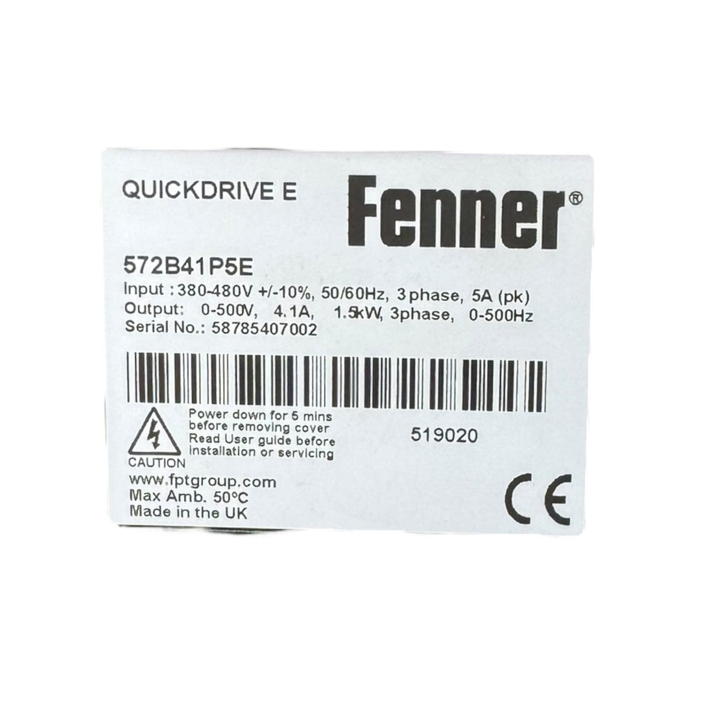 Fenner 572B41P5E Frequenzumrichter 1,5kW 0–500V 3-Phasen Quickdrive E Unused