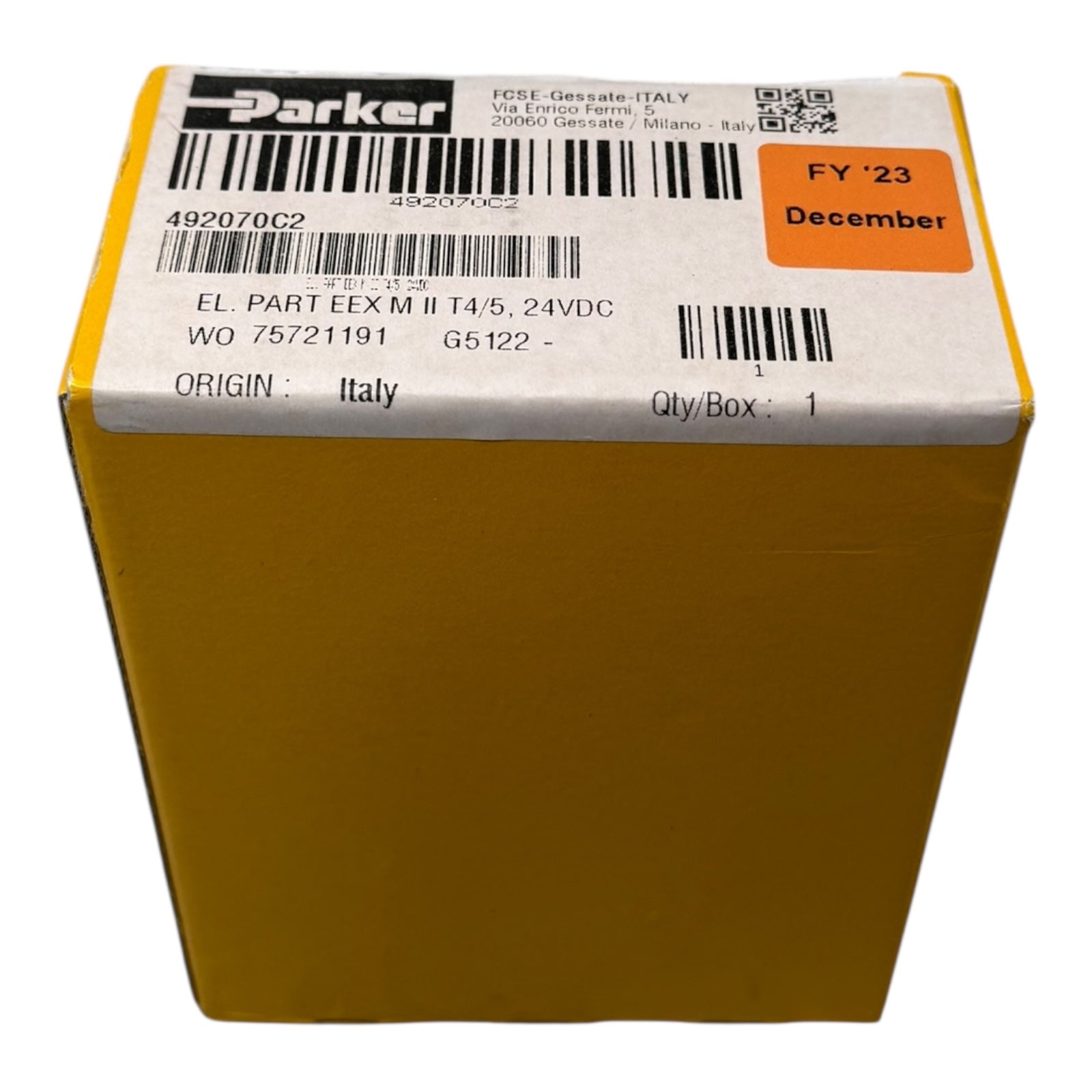 Parker 492070C2 Magnetspule ATEX Ex m II T4 24VDC 368mA Solenoid Coil