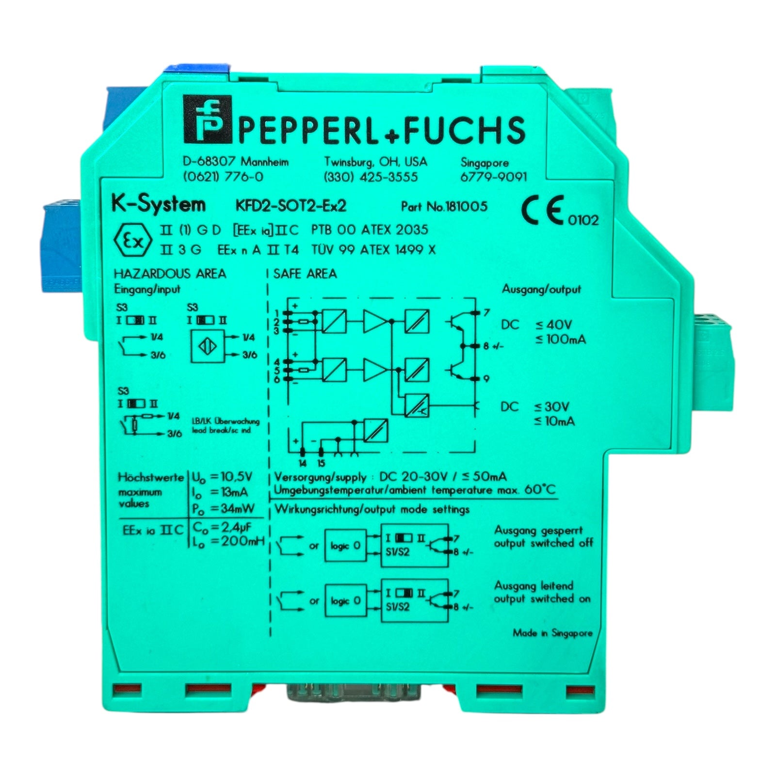Pepperl+Fuchs KFD2-SOT2-Ex2 181005 Trennschaltverstärker K-System ATEX SIL