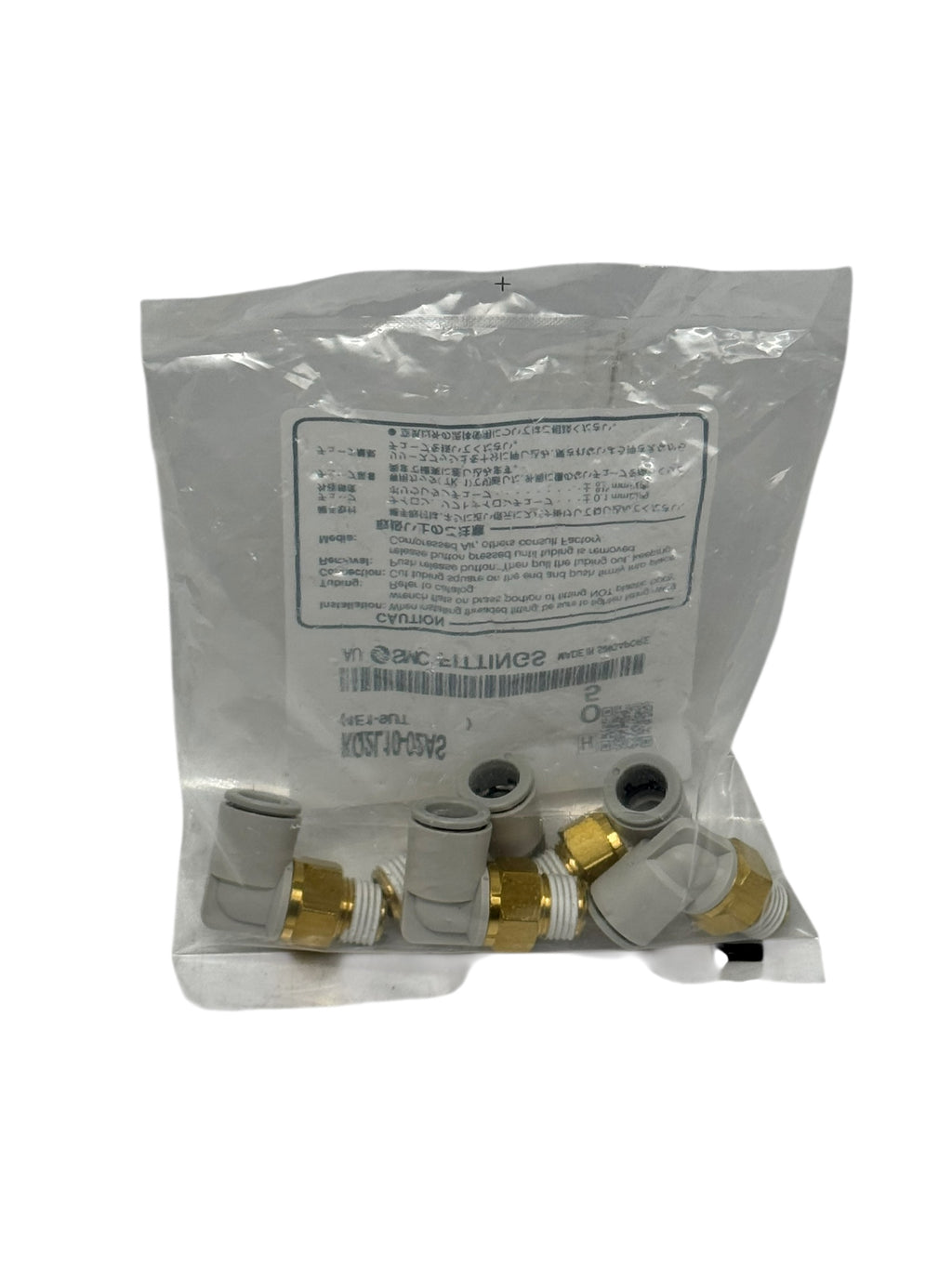 5x SMC KQ2L10-02AS Winkel-Steckverbinder Pneumatik 10 mm–R1/4” Messing/PT
