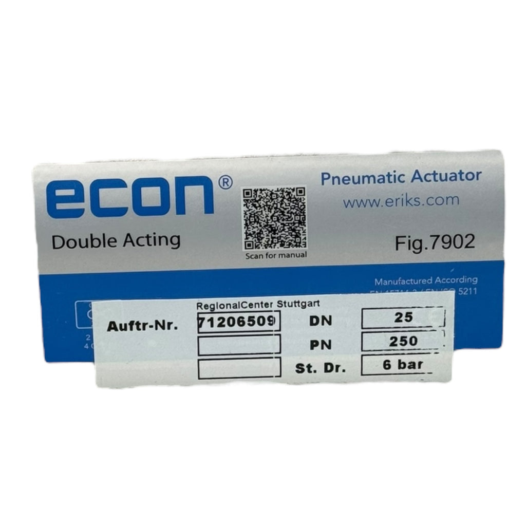 Econ Böhmer BHGV3008.0355 DN25 PN250 Pneumatik Antrieb Fig.7902 3009MD024W3