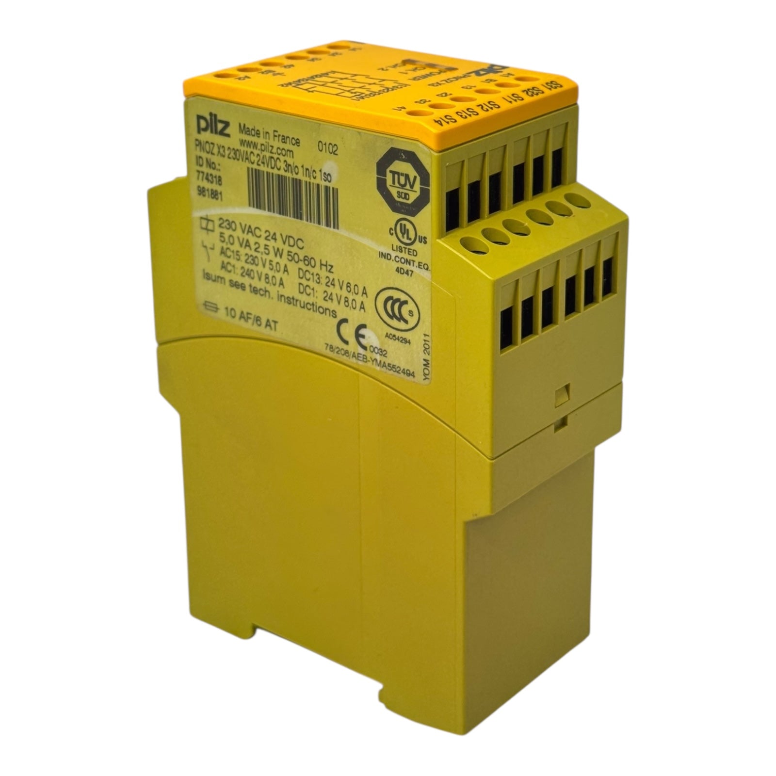 Pilz PNOZ X3 Sicherheitsrelais 774318 230VAC 24VDC 3no 1nc