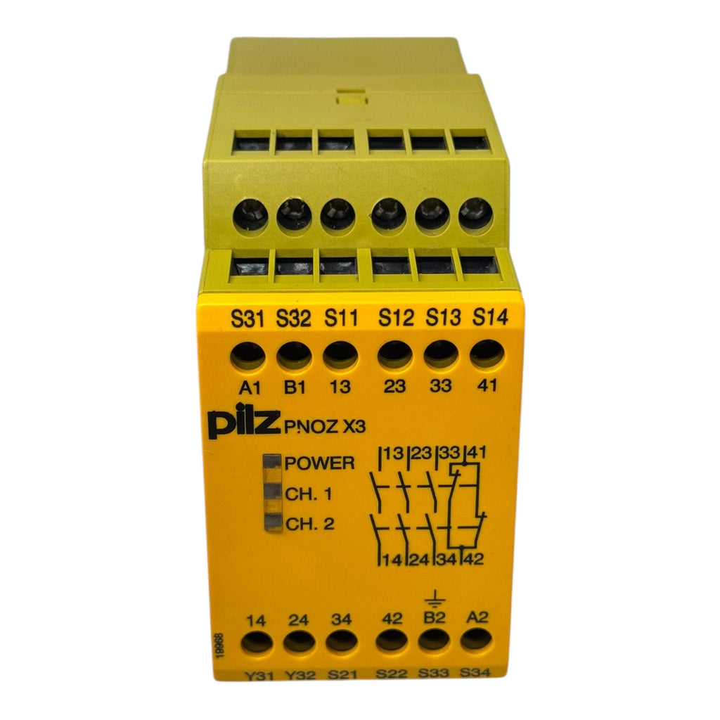 Pilz PNOZ X3 Sicherheitsrelais 774318 230VAC 24VDC 3no 1nc