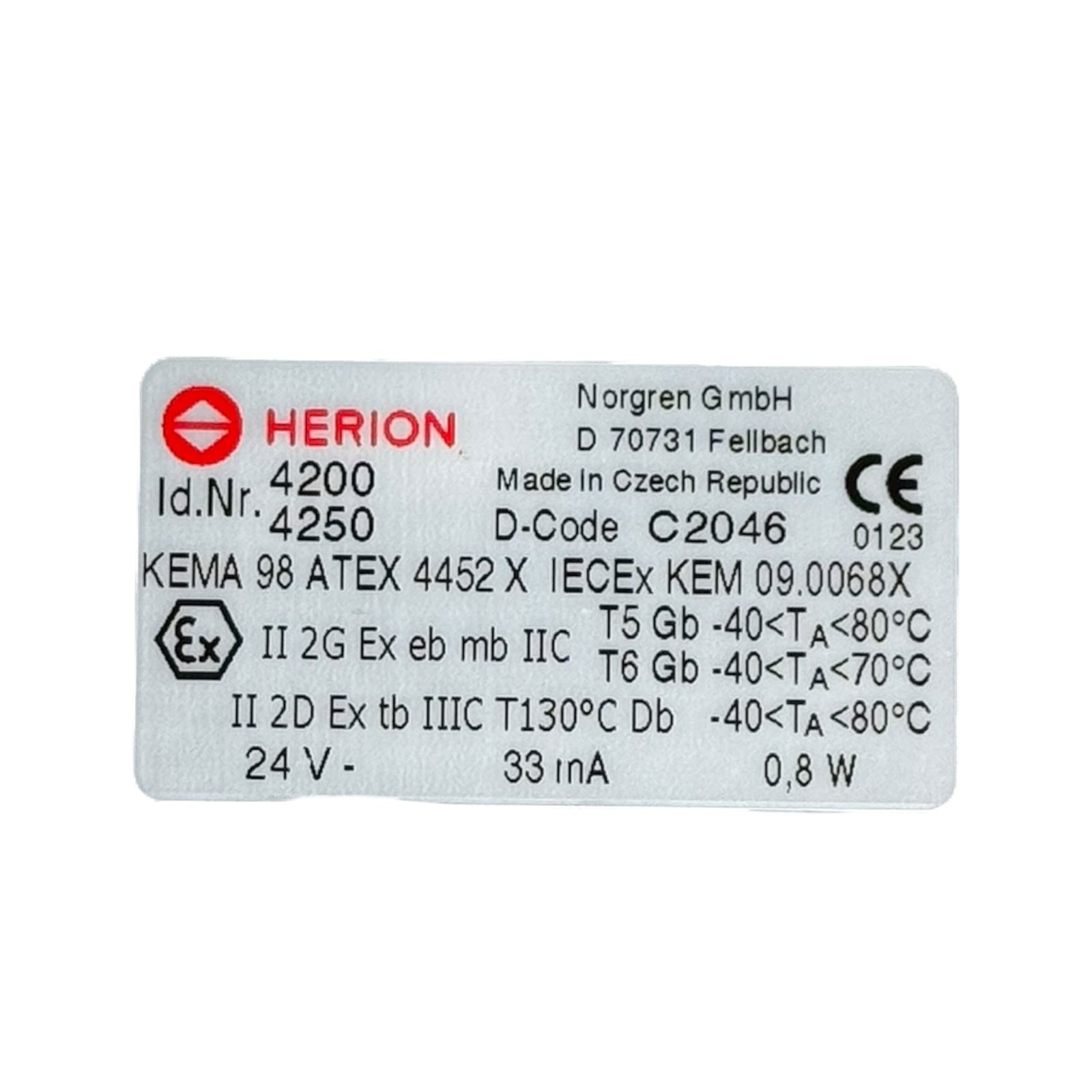 Norgren IMI Herion 9710535 5/2-Wegeventil Magnetventil 24V DC ATEX SIL 4200 4250