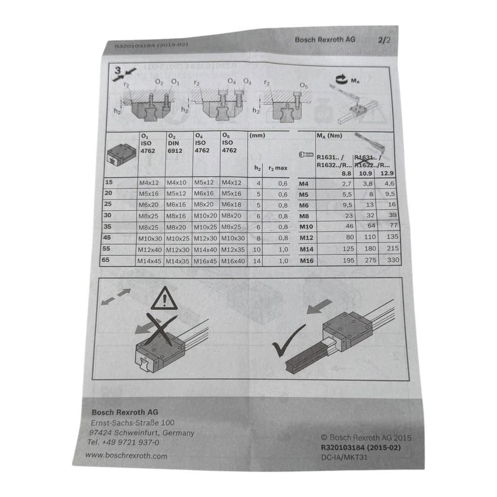 Rexroth R18215322X Linearführungswagen RWD-055-SNH-C3-P-2 Runner Block