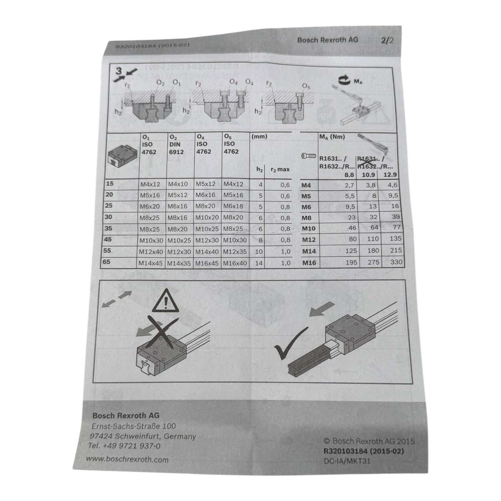 Rexroth R18215322X Linearführungswagen RWD-055-SNH-C3-P-2 Runner Block