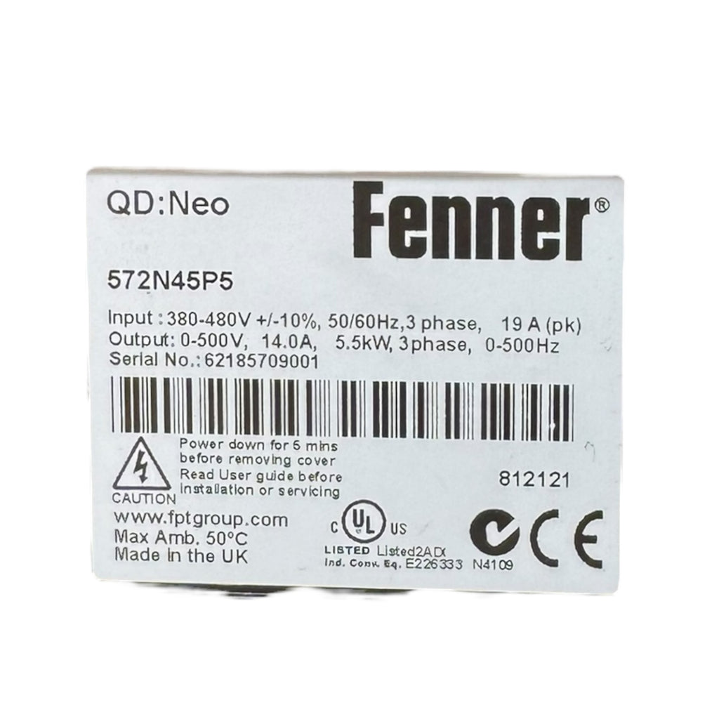 Fenner QD:Neo 572N45P5 Frequenzumrichter 14A 5,5kW 380-480V 3PH UNUSED