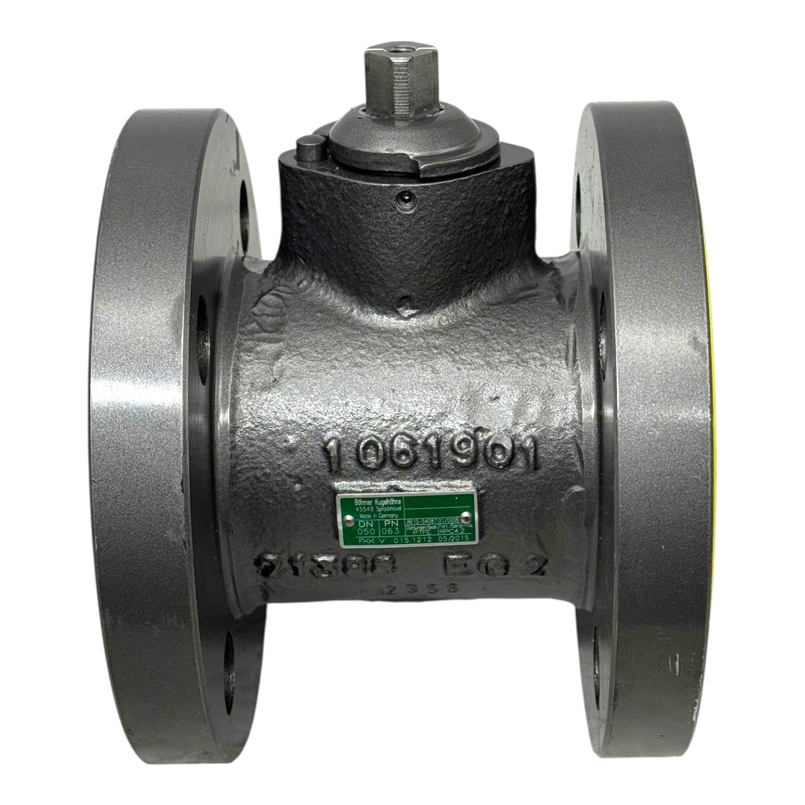 Böhmer Kugelhahn FKKV 015.1212 DN50 PN63 Flanschventil 2” P-TFE RPC42 Stahl