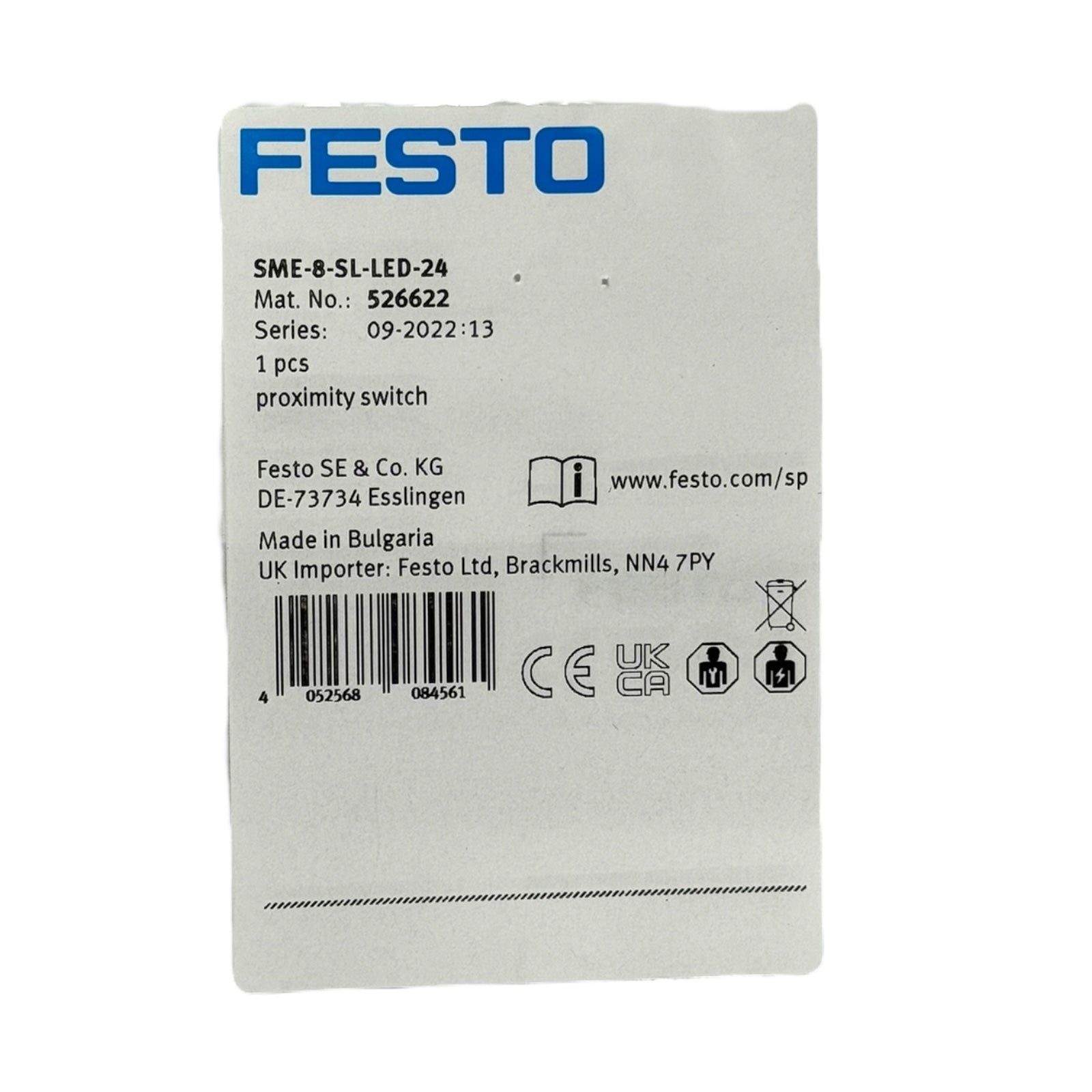 3x Festo SME-8-SL-LED-24 Näherungsschalter 526622 Sensor Proximity Switch