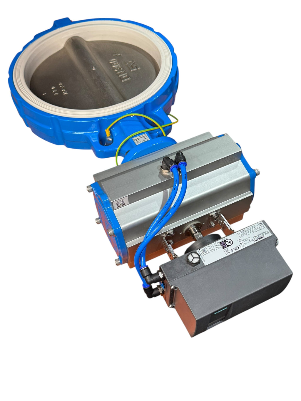 Siemens SIPART PS2 6DR5020 Econ DA300 EX Pneumatik-Klappe DN300 Stellantrieb PN3