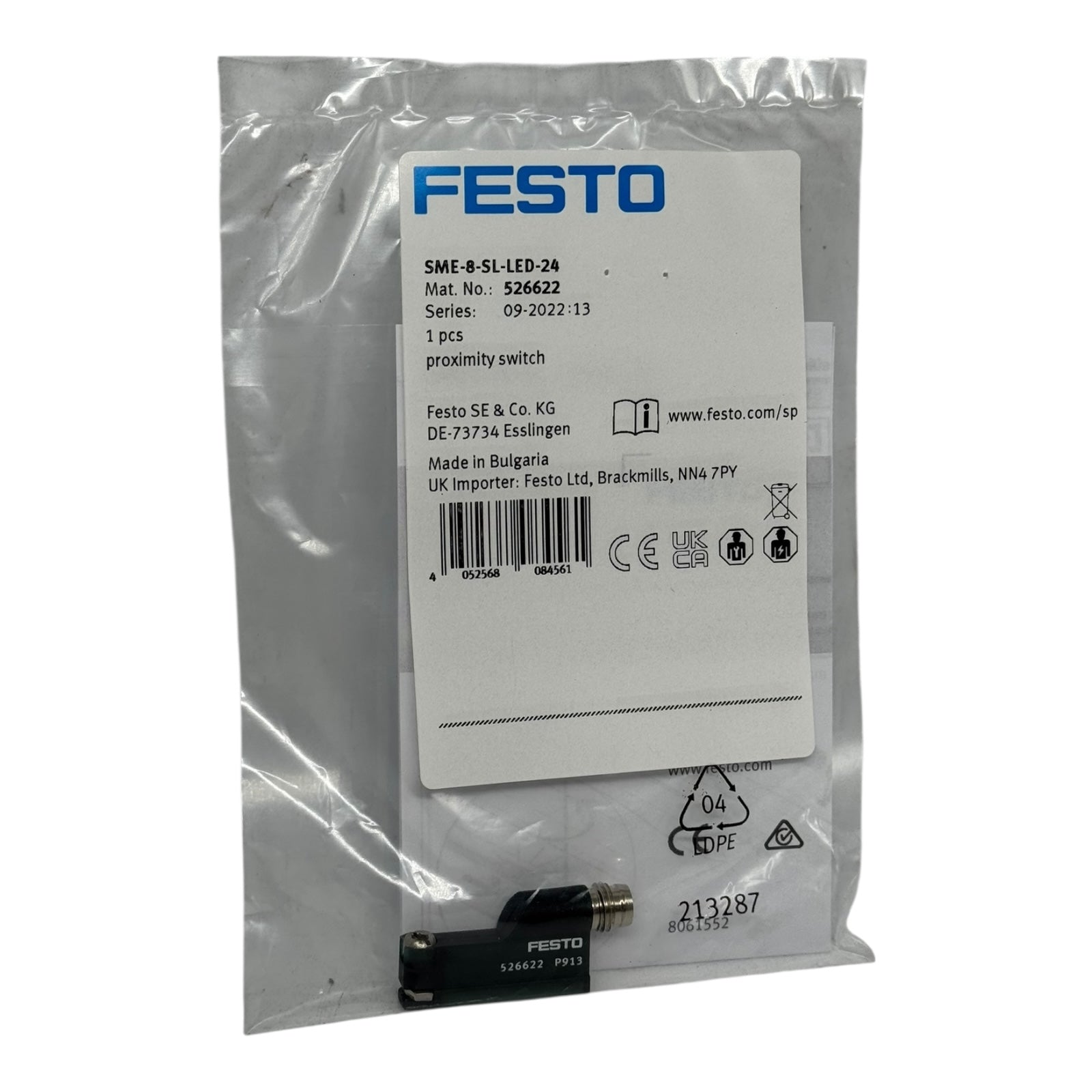 3x Festo SME-8-SL-LED-24 Näherungsschalter 526622 Sensor Proximity Switch