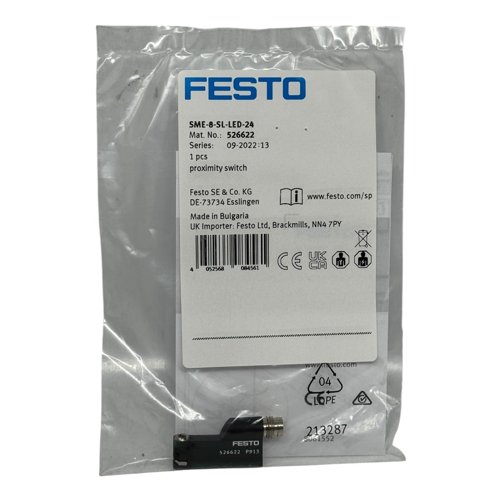 3x Festo SME-8-SL-LED-24 Näherungsschalter 526622 Sensor Proximity Switch