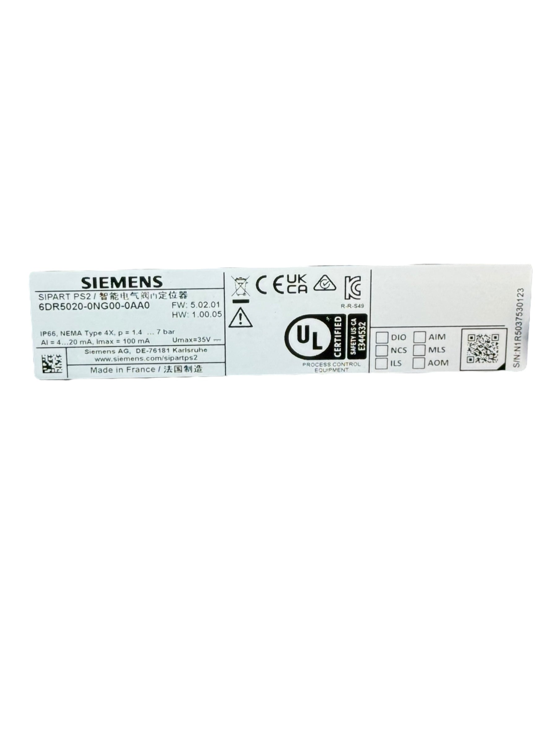 Siemens SIPART PS2 6DR5020 Econ DA300 EX Pneumatik-Klappe DN300 Stellantrieb PN3