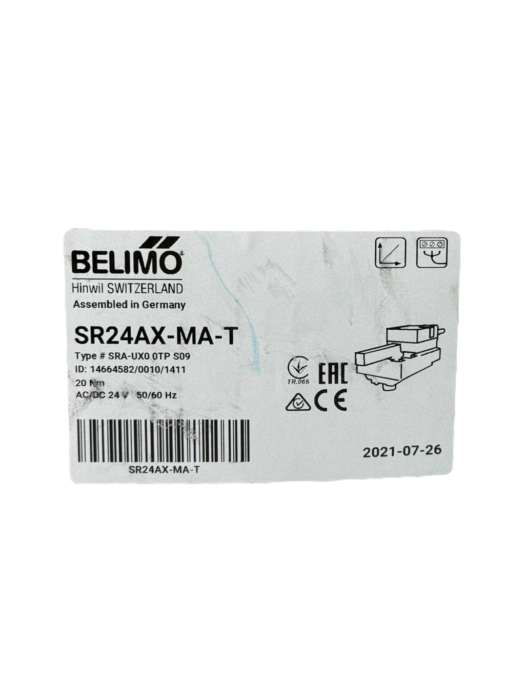 Belimo SR24AX-MA-T Stellantrieb 24V AC/DC 20Nm SRA-Ux0 OTP509 neu inkl. Zubehör
