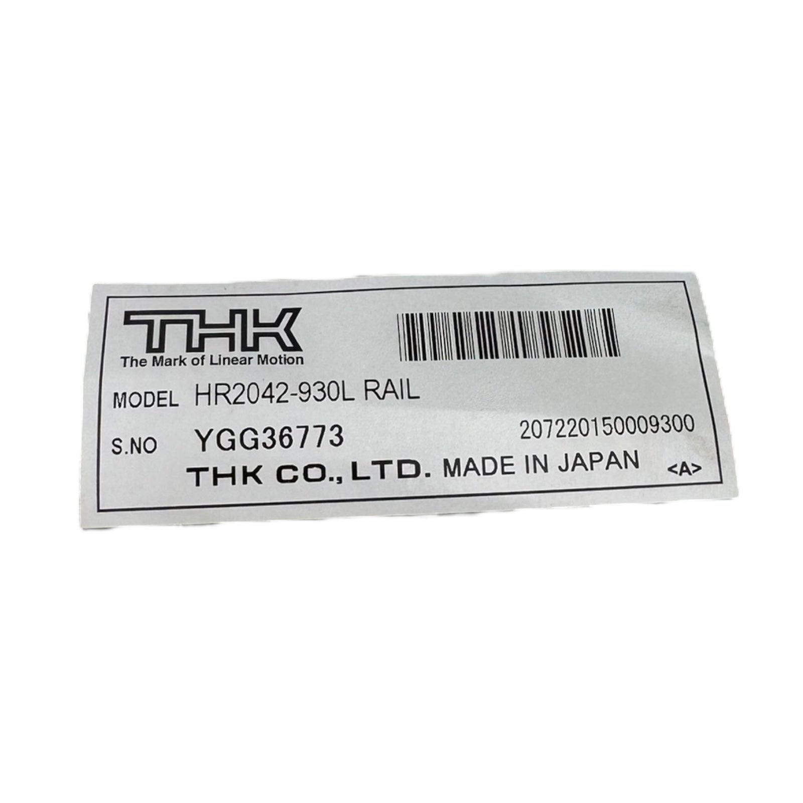 THK HR2042-930L Linearführung Schiene Rail 930mm Präzision Linear Motion