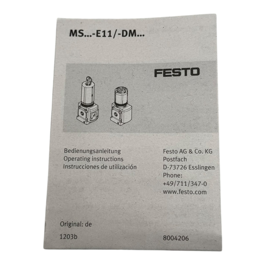 Festo MS4-LR-1/4-D6-VS-DM1 Druckregler 527690 Pneumatik Regler 0–12bar