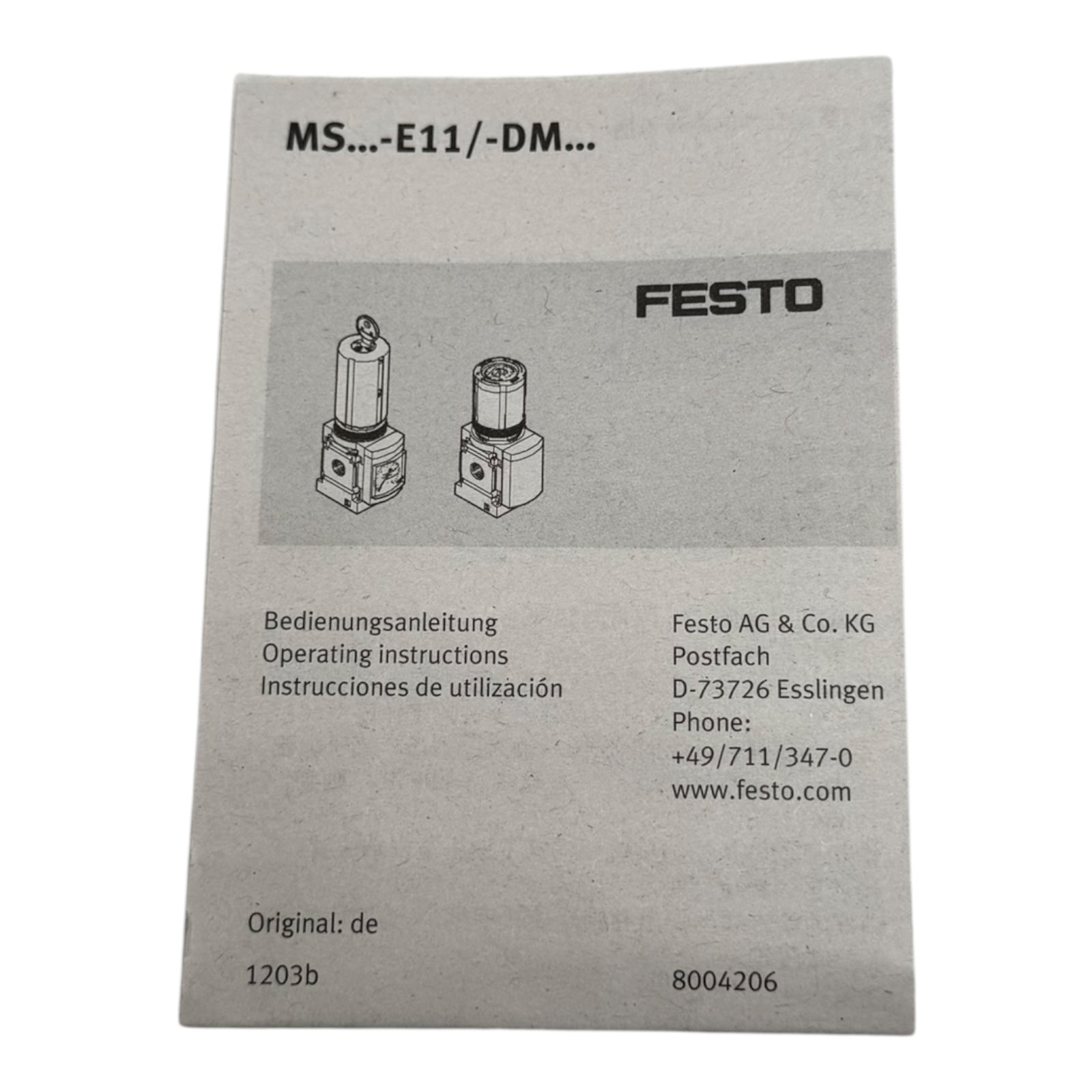 Festo MS4-LR-1/4-D6-VS-DM1 Druckregler 527690 Pneumatik Regler 0–12bar