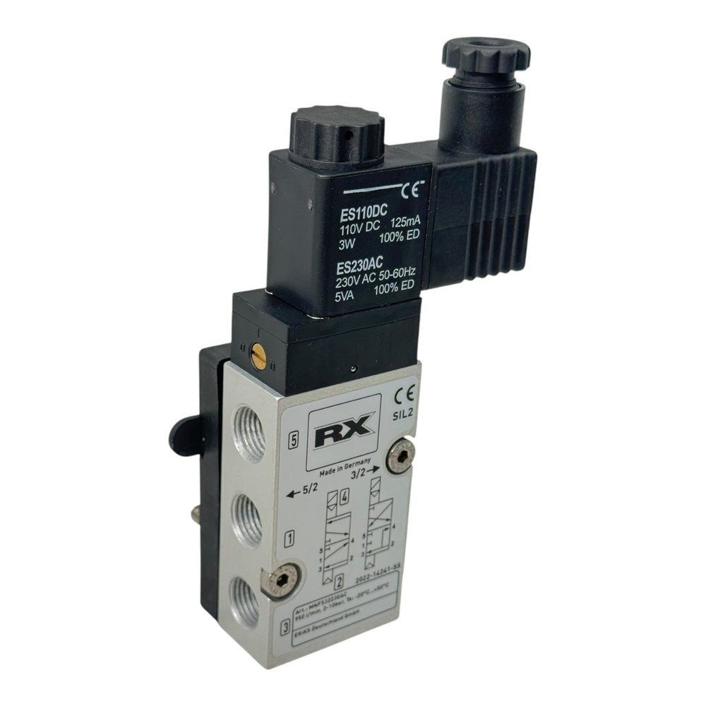 RX Magnetventil MNF52230AC 5/2-Wege 3/2-Wege 230VAC Pneumatikventil Magnetspule
