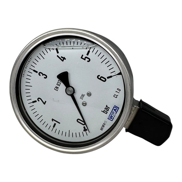 WIKA 233.50.100 Manometer 6 bar G1/2B unten 316L Edelstahl Druckmesser