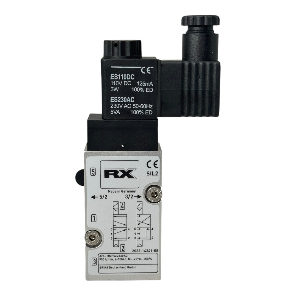 RX Magnetventil MNF52230AC 5/2-Wege 3/2-Wege 230VAC Pneumatikventil Magnetspule
