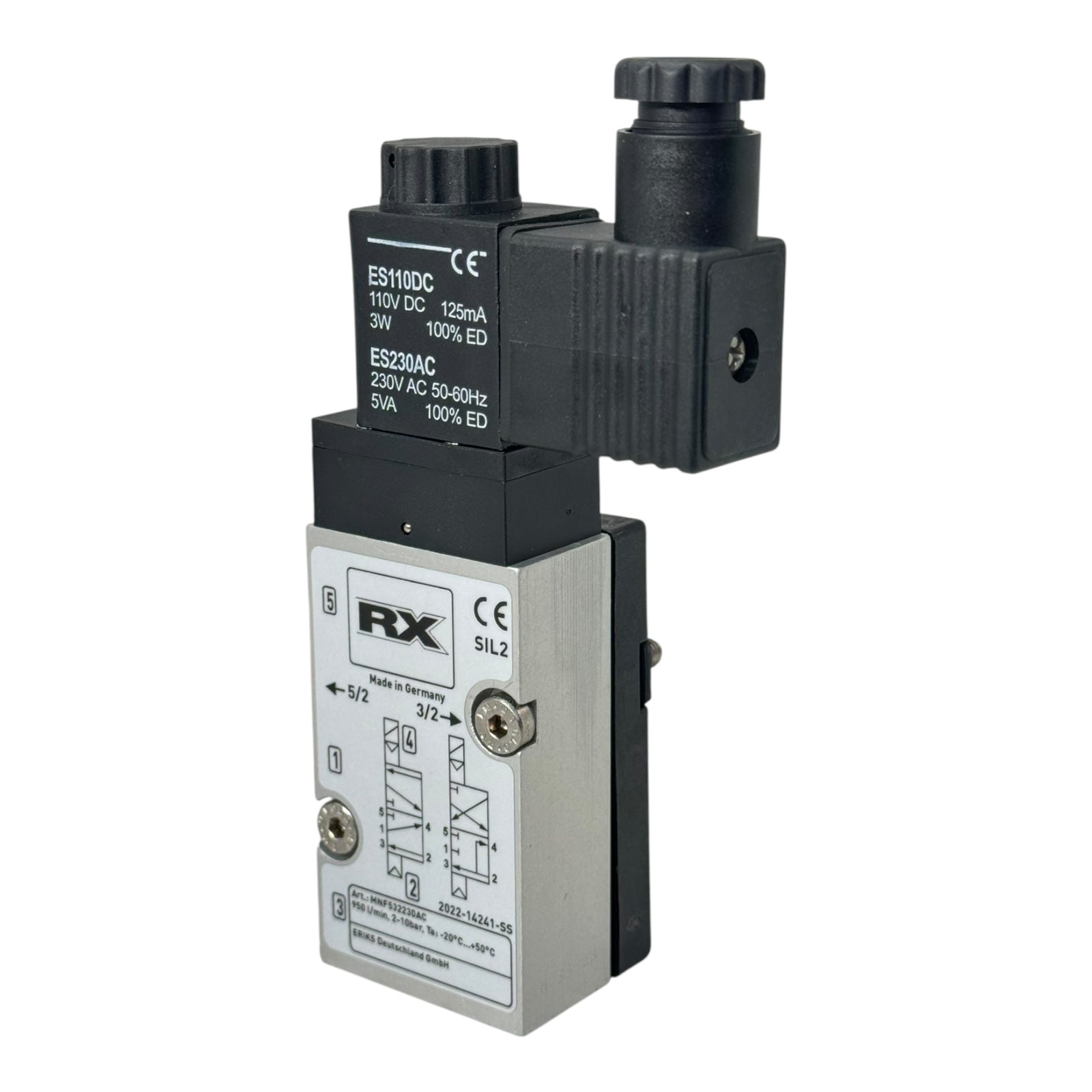 RX Magnetventil MNF52230AC 5/2-Wege 3/2-Wege 230VAC Pneumatikventil Magnetspule