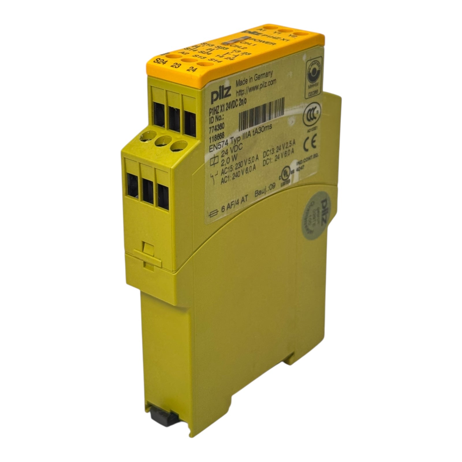 Pilz P1HZ X1 Sicherheitsrelais 24VDC 2n/o EN574 Typ IIIA 774306