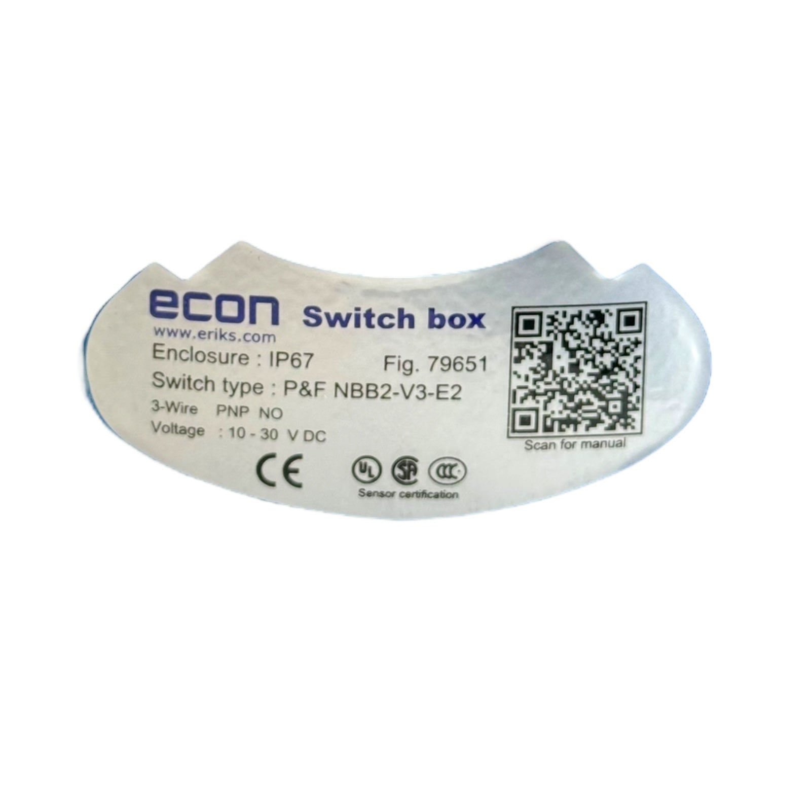 Econ Switch Box Kugelhahn Fig.79651 IP67 PNP NO 10–30VDC Edelstahl