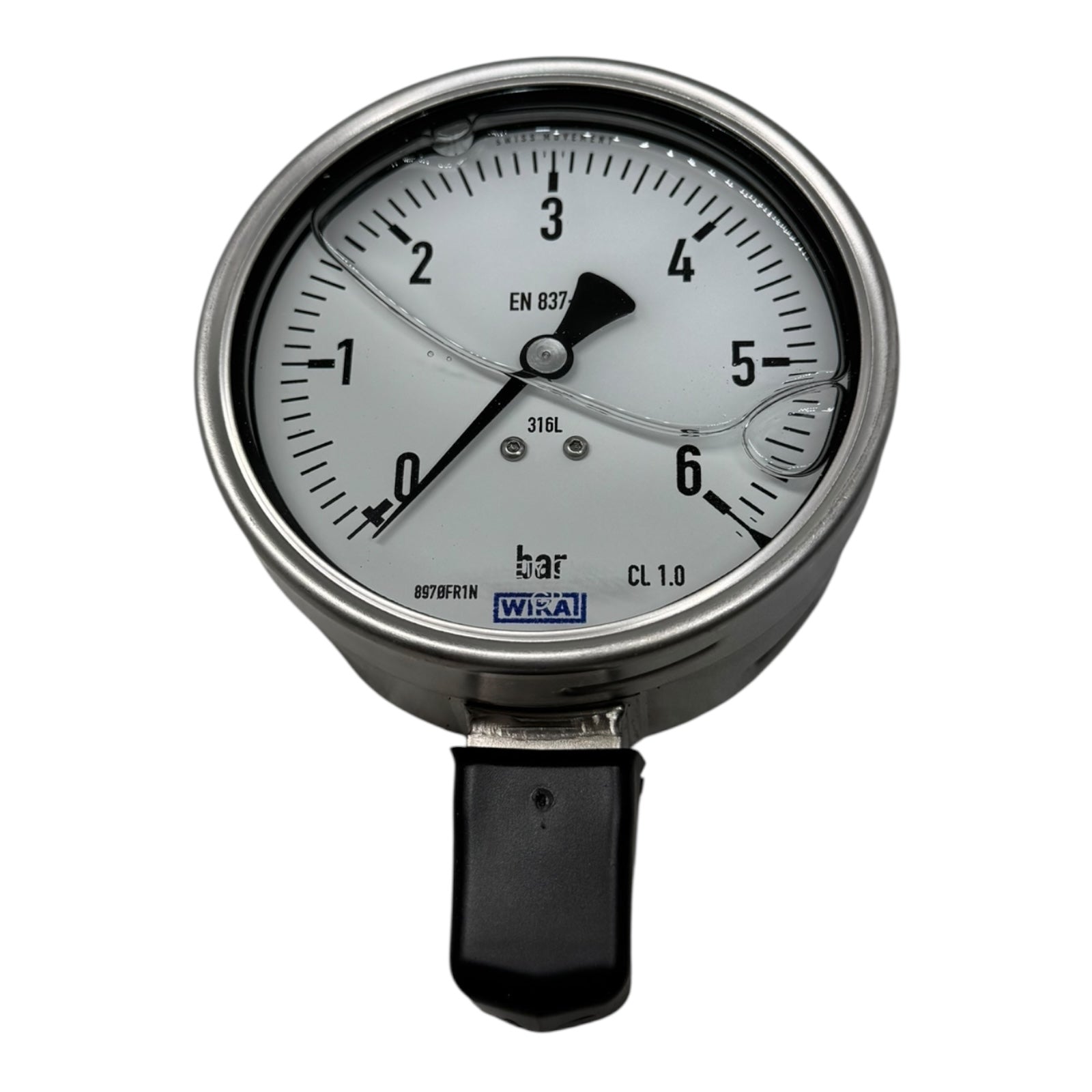 WIKA 233.50.100 Manometer 6 bar G1/2B unten 316L Edelstahl Druckmesser