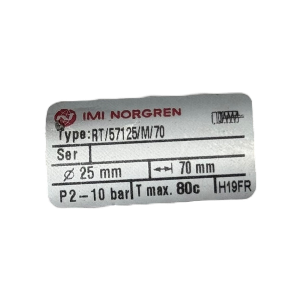 Norgren RT/57125/M/70 Pneumatikzylinder Ø25mm Hub 70mm Edelstahl 10bar