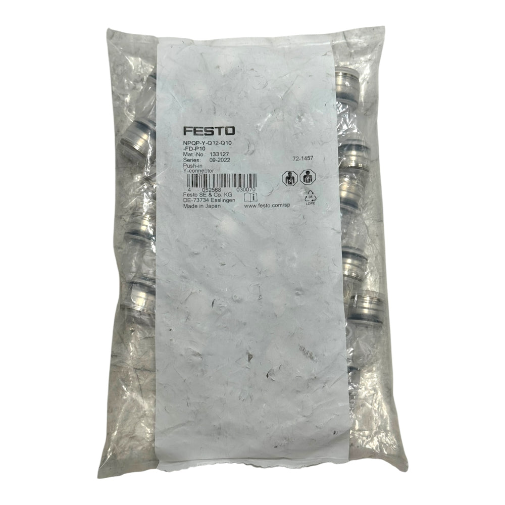 Festo NPQP-Y-Q12-Q10 Y-Steckverbinder Push-in 10x Pneumatik Anschluss