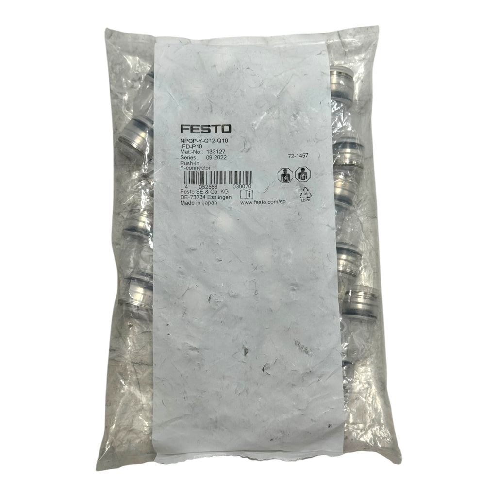 Festo NPQP-Y-Q12-Q10 Y-Steckverbinder Push-in 10x Pneumatik Anschluss