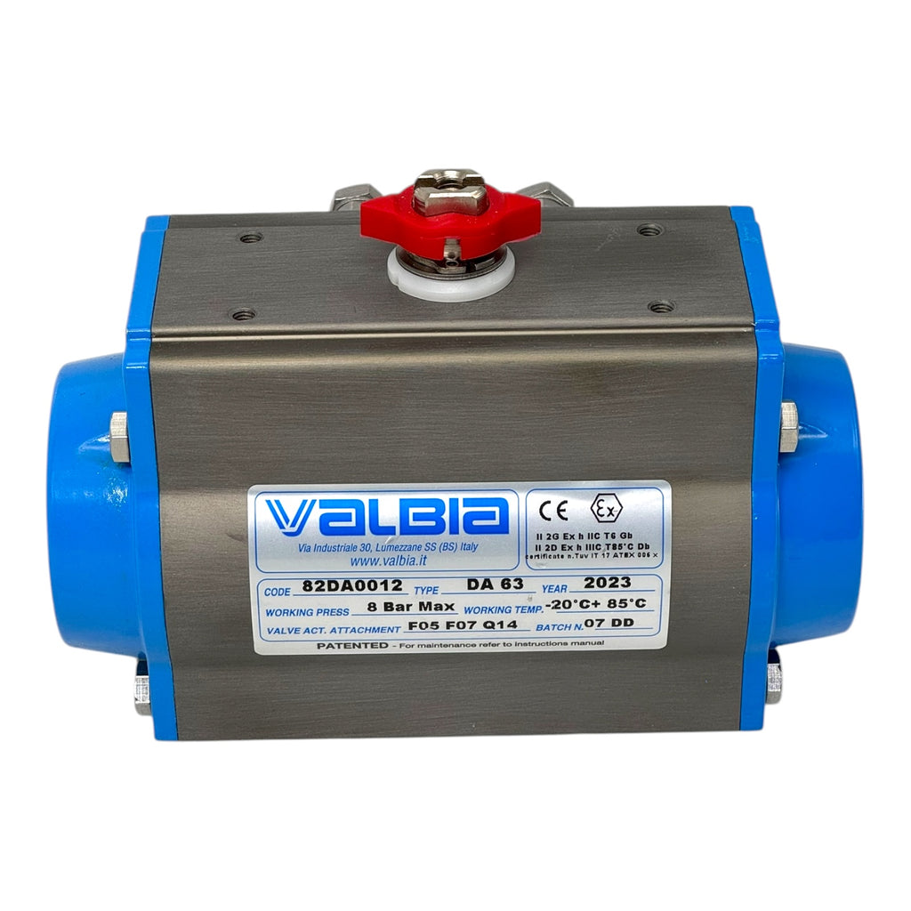 Valbia 82DA0012 DA63 Pneumatikantrieb Doppelwirkend ATEX F05 F07 Q14
