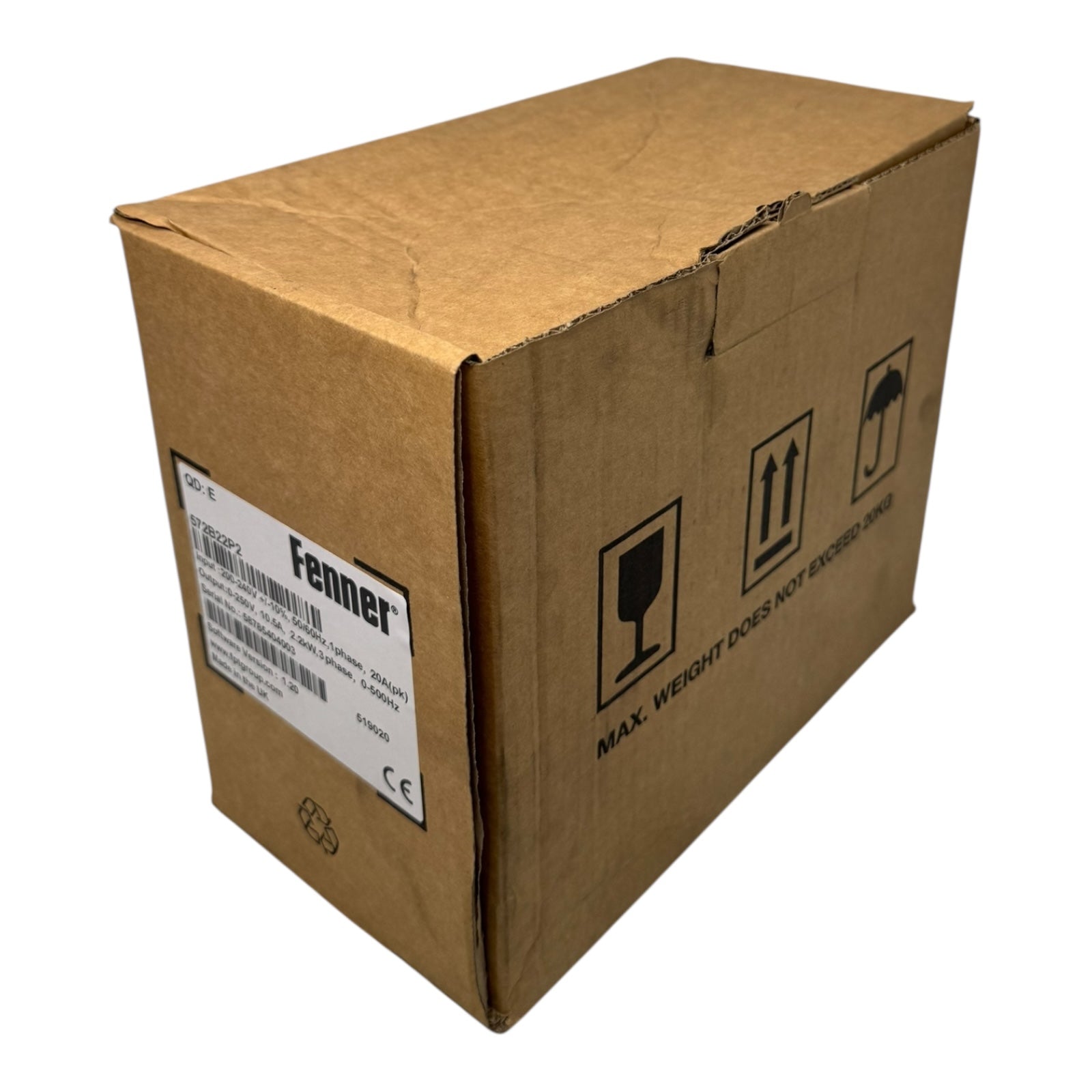 Fenner QuickDrive E 572B22P2 Frequenzumrichter 10,5A 2,2kW 200-240V 3PH UNUSED