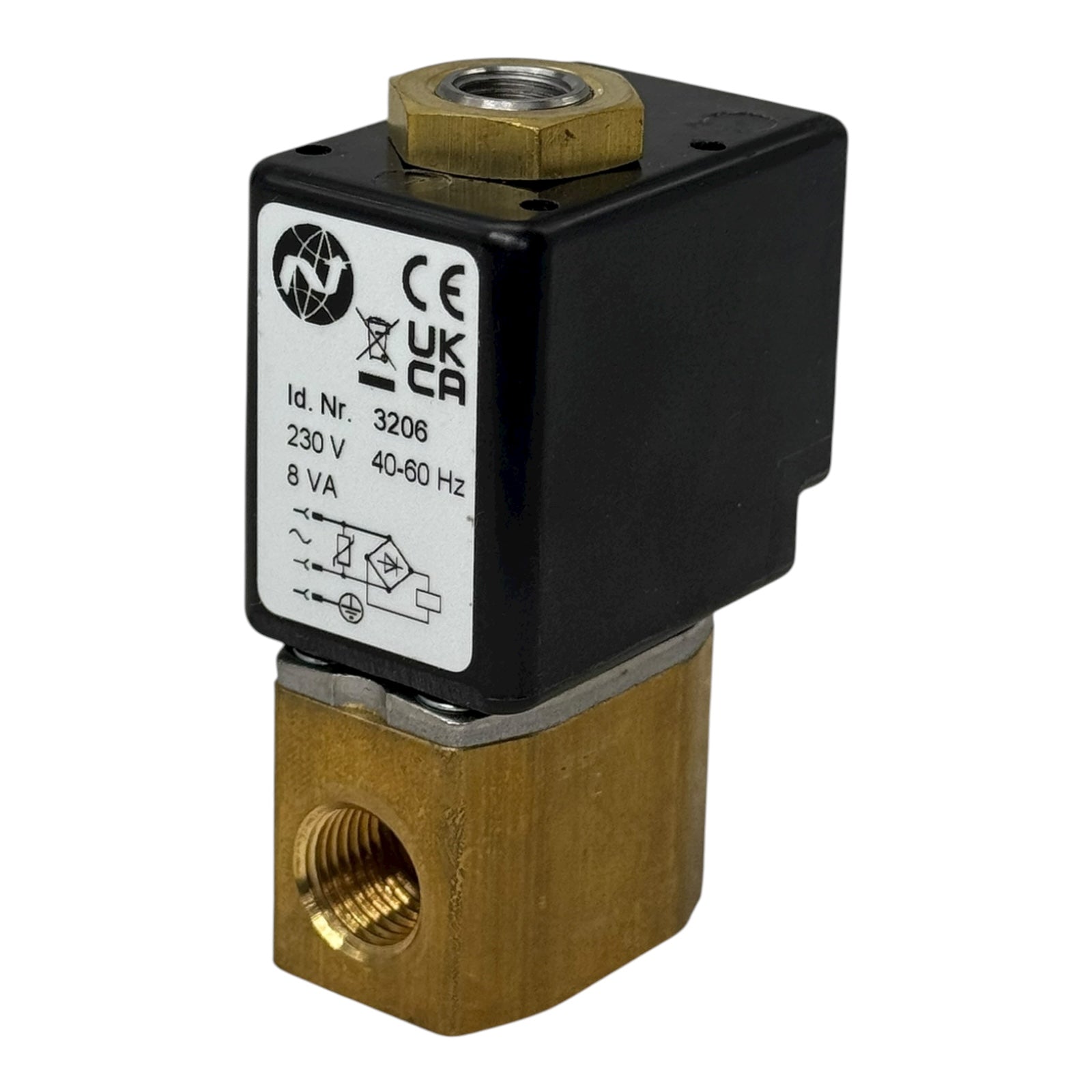 IMI Norgren Herion Magnetventil 9600210 3206 DN2,0 230V 8VA 1/8” Messing Ventil