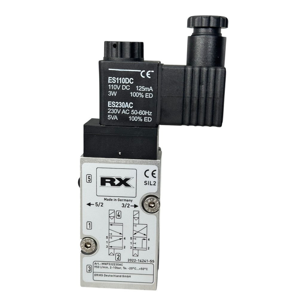 RX Magnetventil MNF52230AC 5/2-Wege 3/2-Wege 230VAC Pneumatikventil Magnetspule