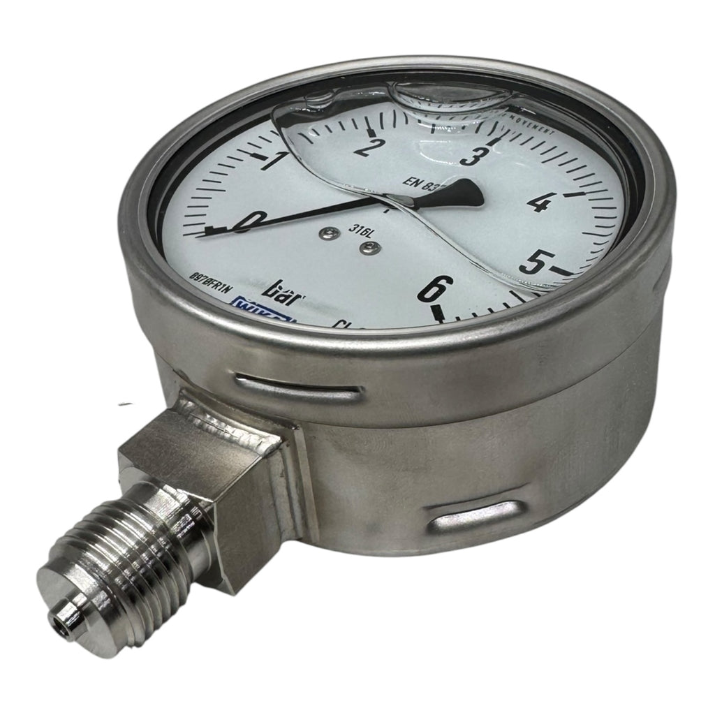 WIKA 233.50.100 Manometer 6 bar G1/2B unten 316L Edelstahl Druckmesser