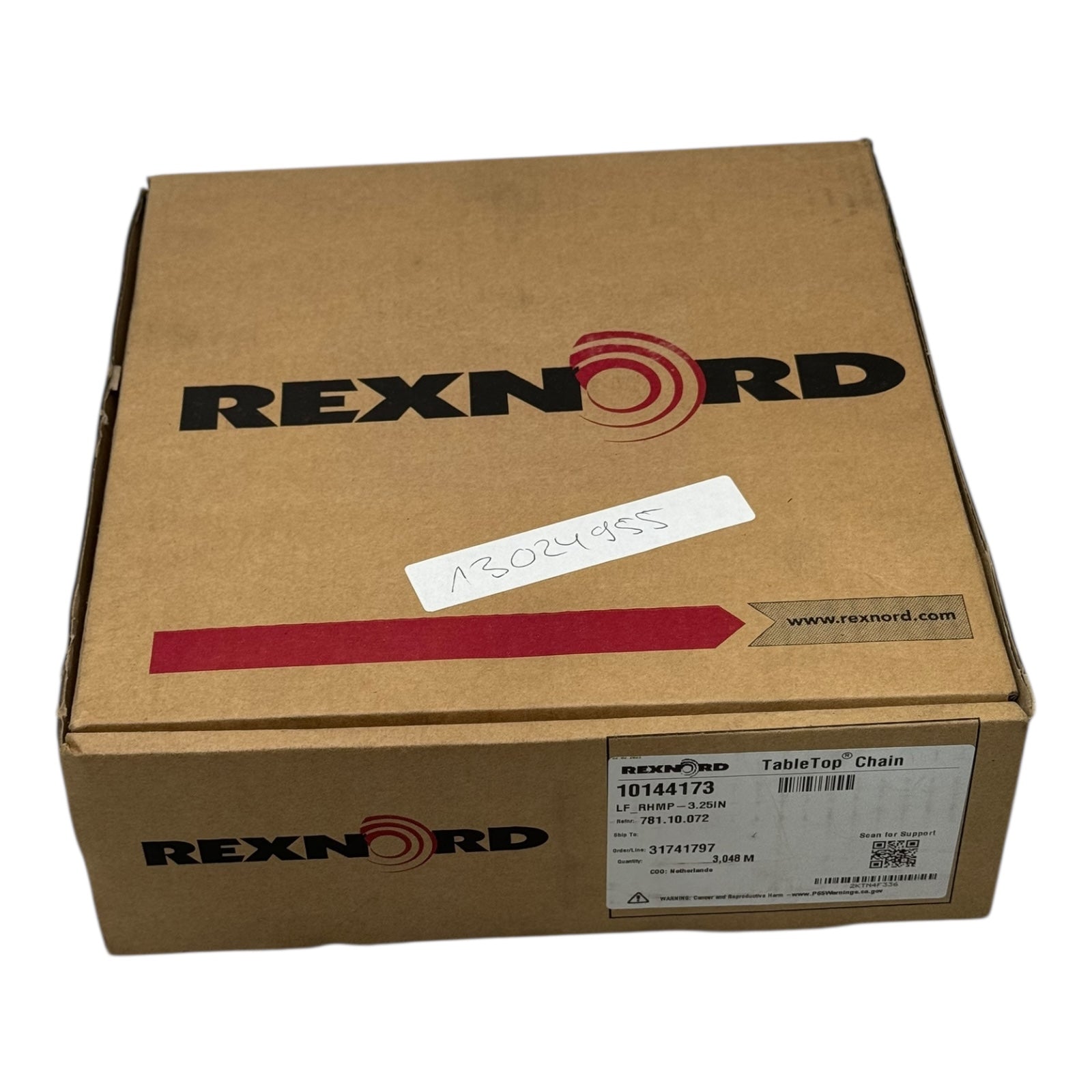 Rexnord TableTop Chain LF_RHMP 3.25IN 10144173 Kunststoff-Förderkette 3,048m