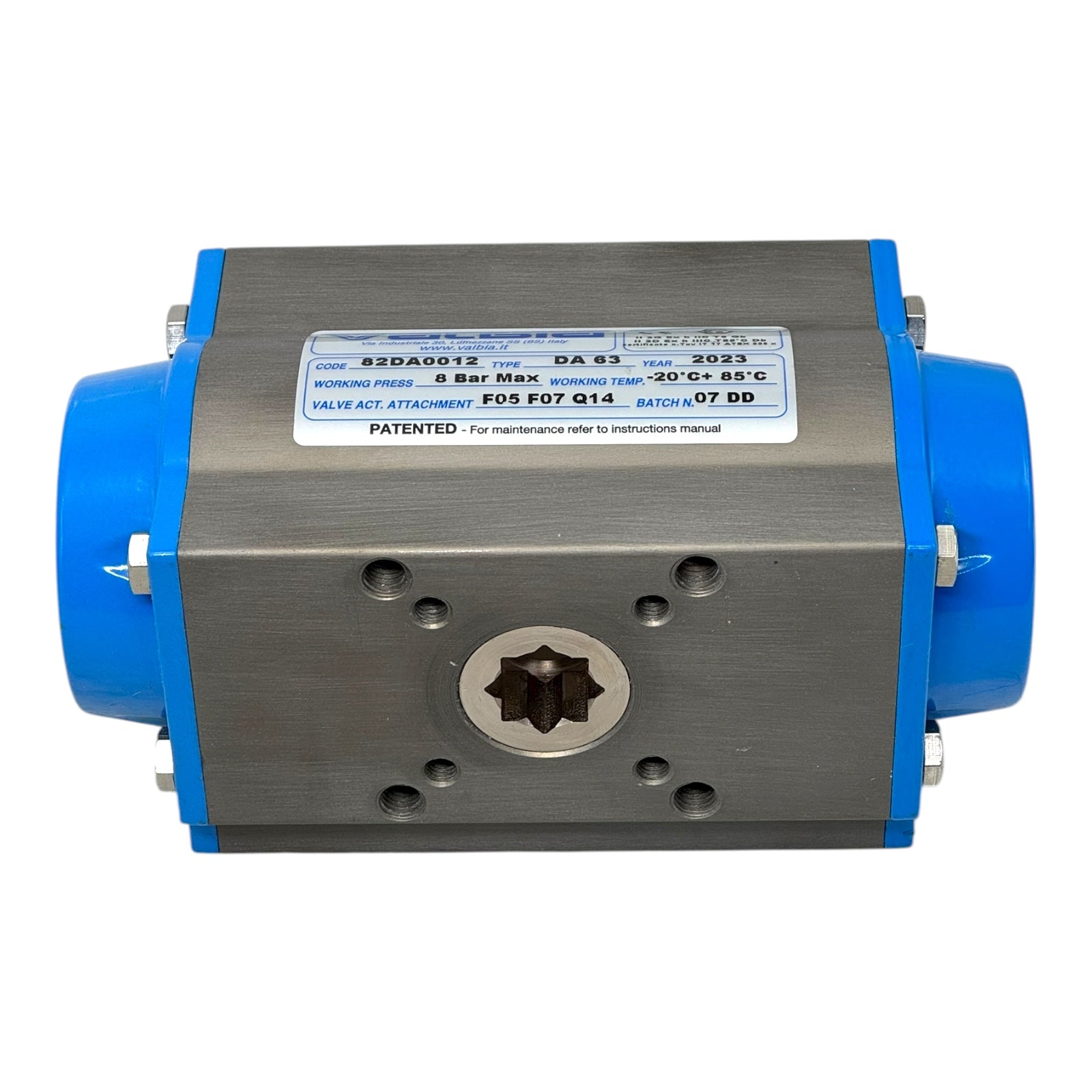 Valbia 82DA0012 DA63 Pneumatikantrieb Doppelwirkend ATEX F05 F07 Q14