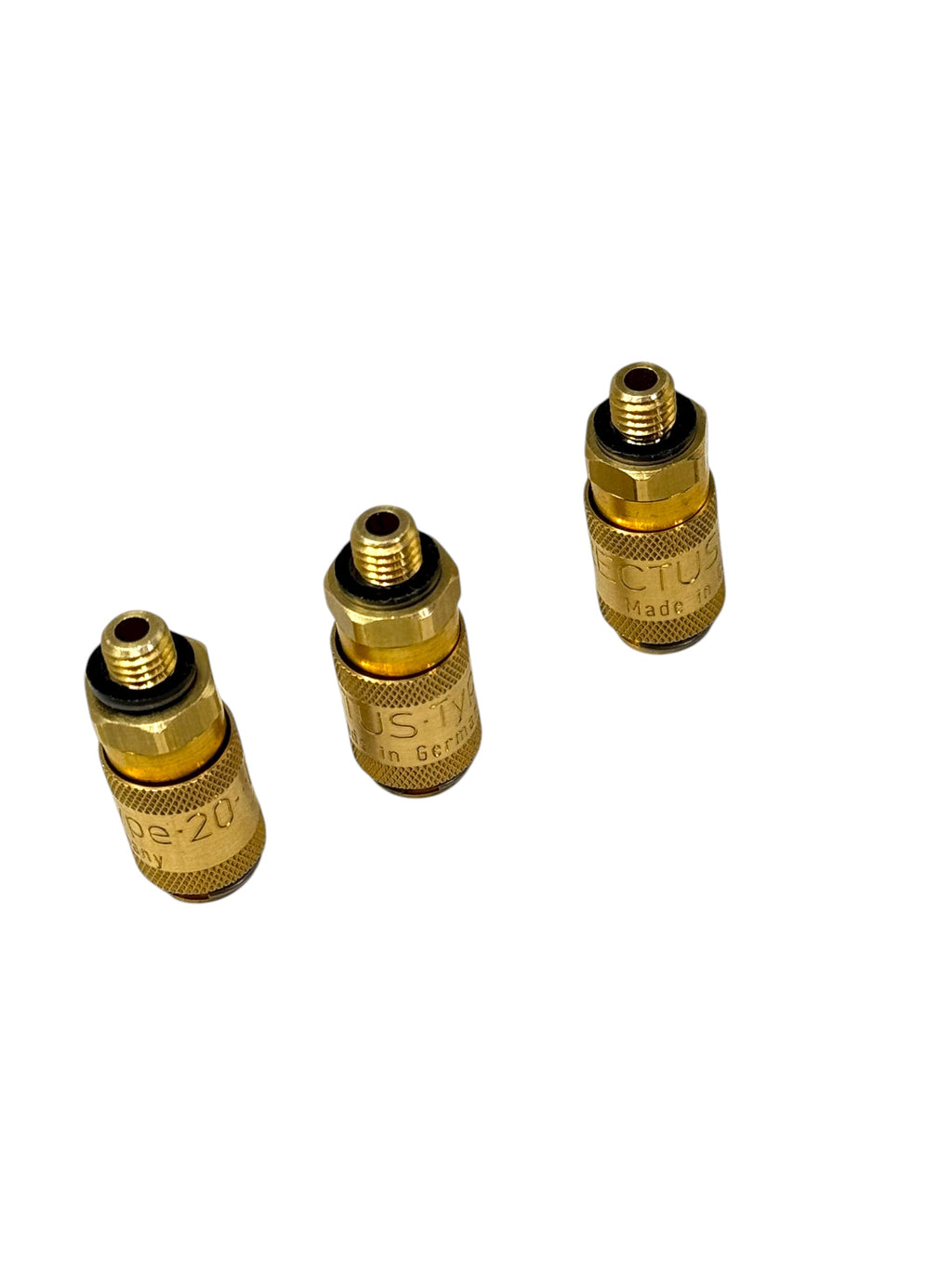 3x Rectus Type 20 Schnellkupplung Stecker Messing 1/8” Außengewinde