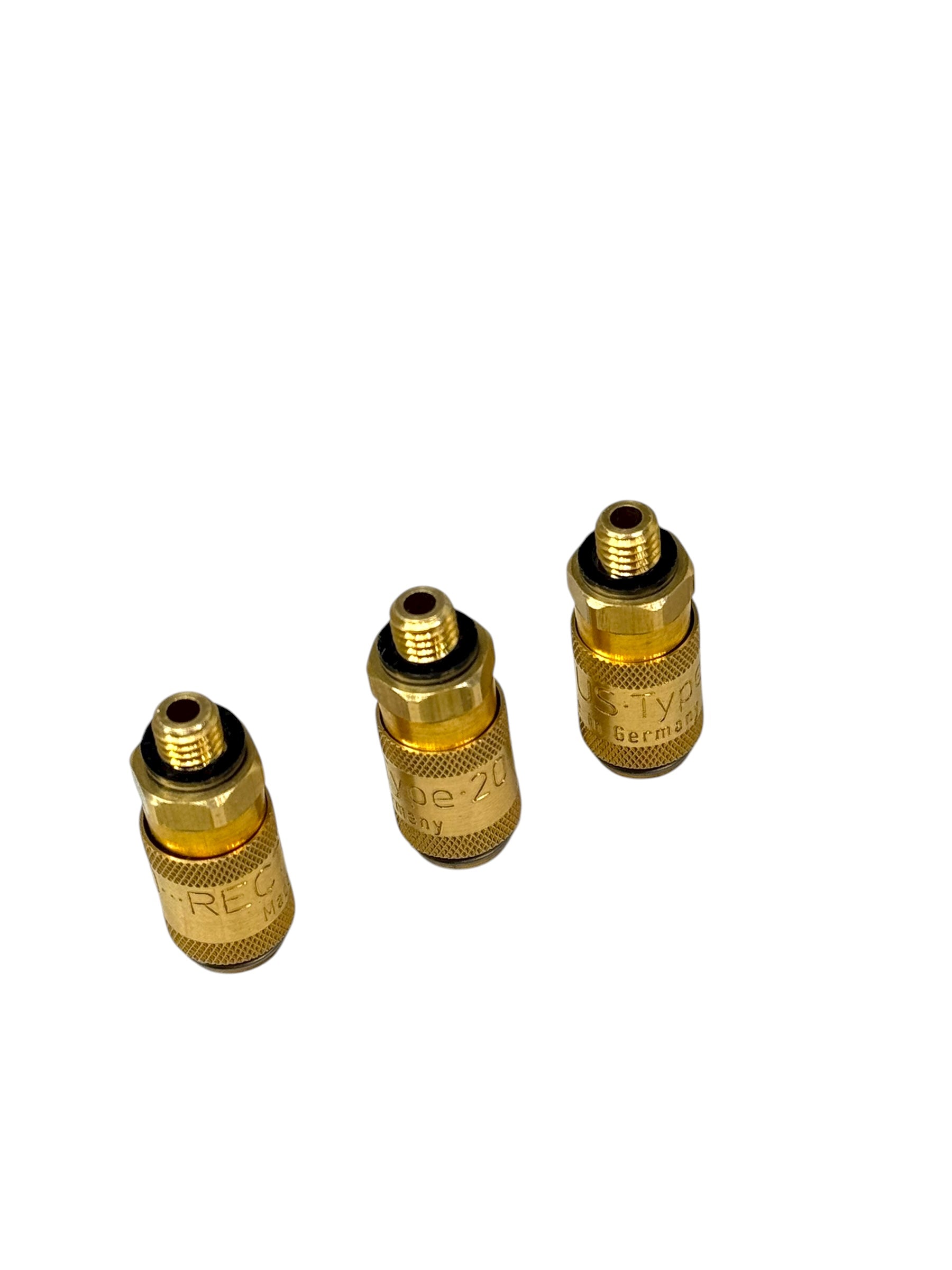3x Rectus Type 20 Schnellkupplung Stecker Messing 1/8” Außengewinde