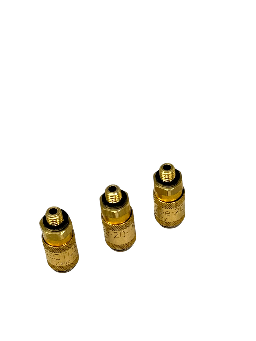 3x Rectus Type 20 Schnellkupplung Stecker Messing 1/8” Außengewinde
