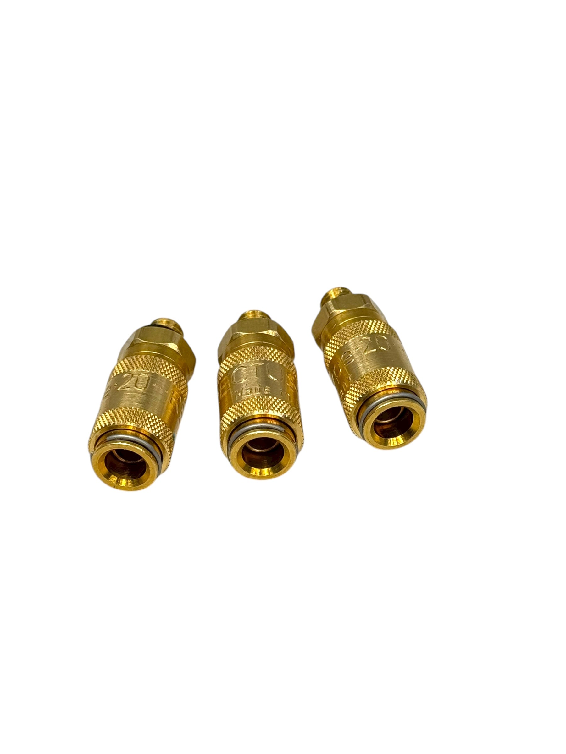 3x Rectus Type 20 Schnellkupplung Stecker Messing 1/8” Außengewinde