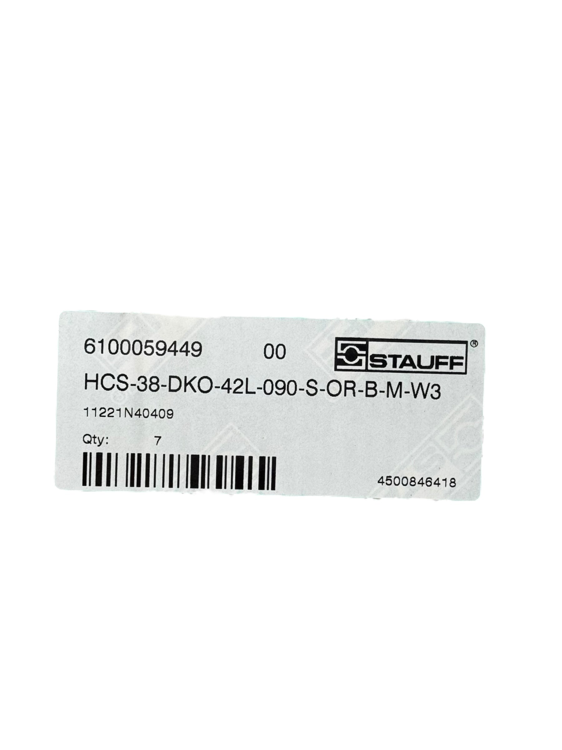 7x Stauff HCS-38-DKO-42L-090-S-OR-B-M-W3 Hydraulik Schlaucharmatur 90° Stahl