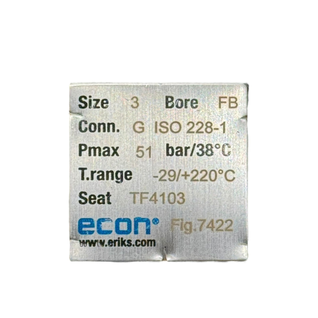 Econ Fig.7422 Kugelhahn 3” Gewinde G ISO228-1 51 bar Vollbohrung TF4103