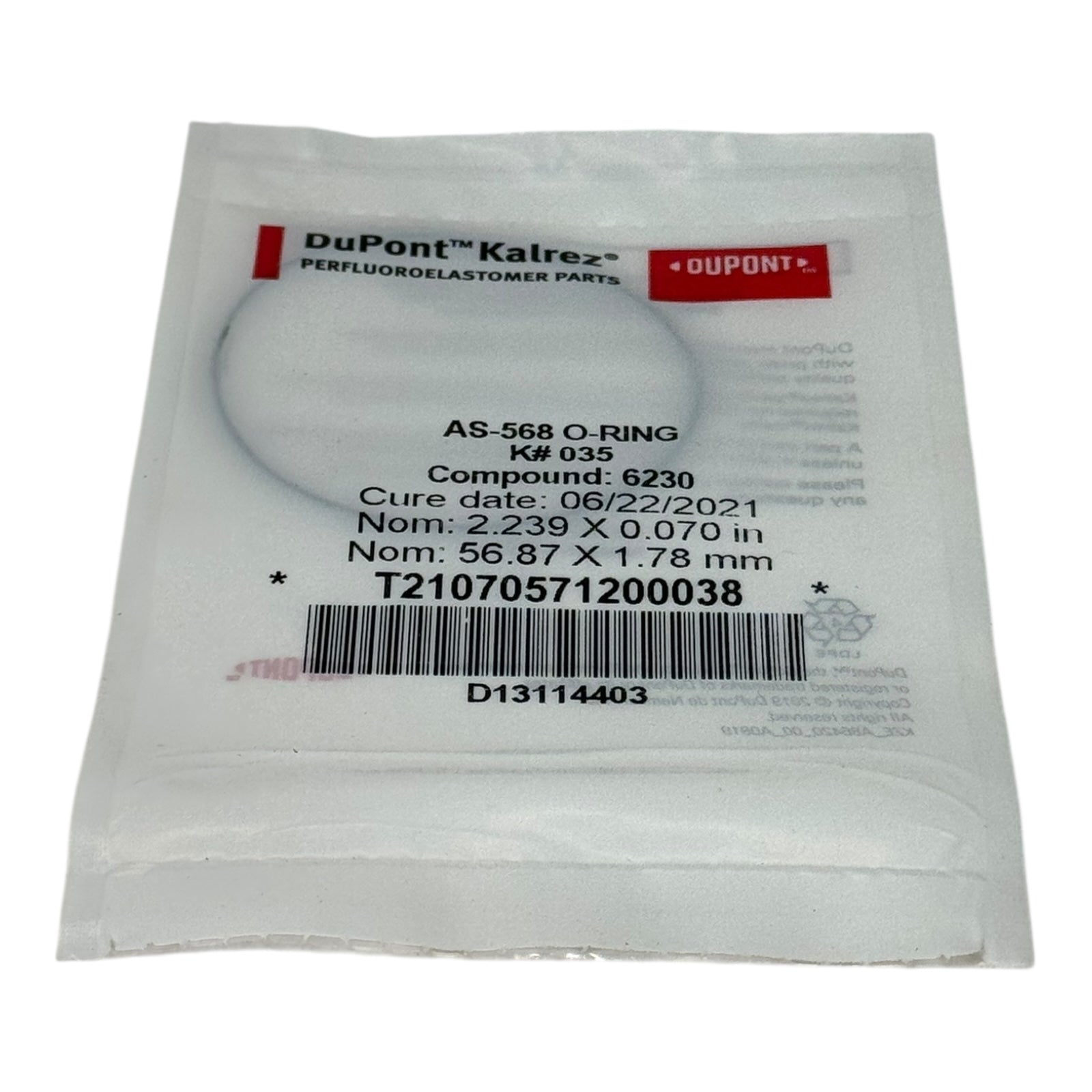 DuPont Kalrez O-Ring K035 035 6230 Compound 56.87x1.78 mm FFKM Dichtung