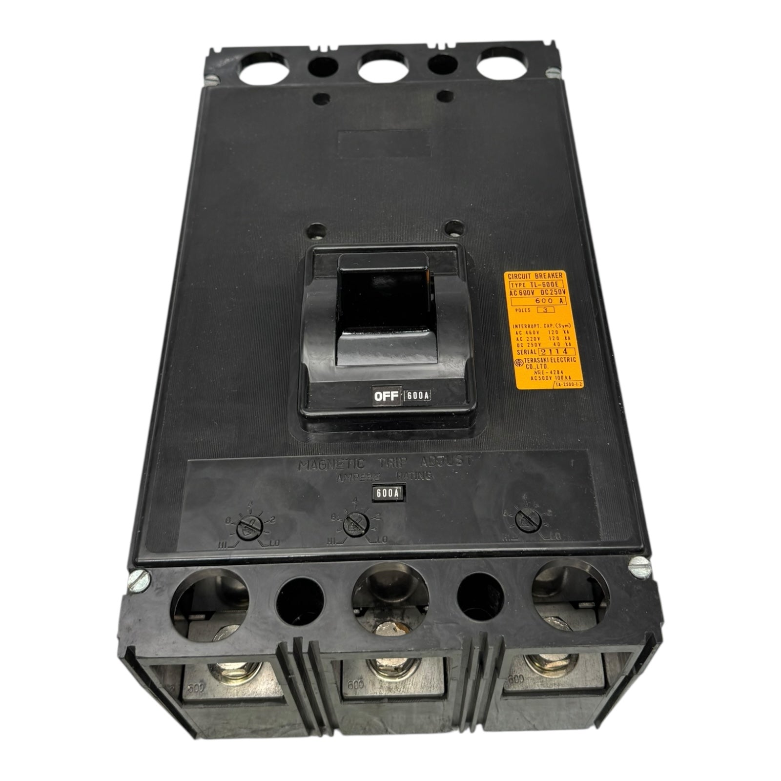 Terasaki Electric TT-600 Leistungsschalter Circuit Breaker 250A 3-polig AC600V